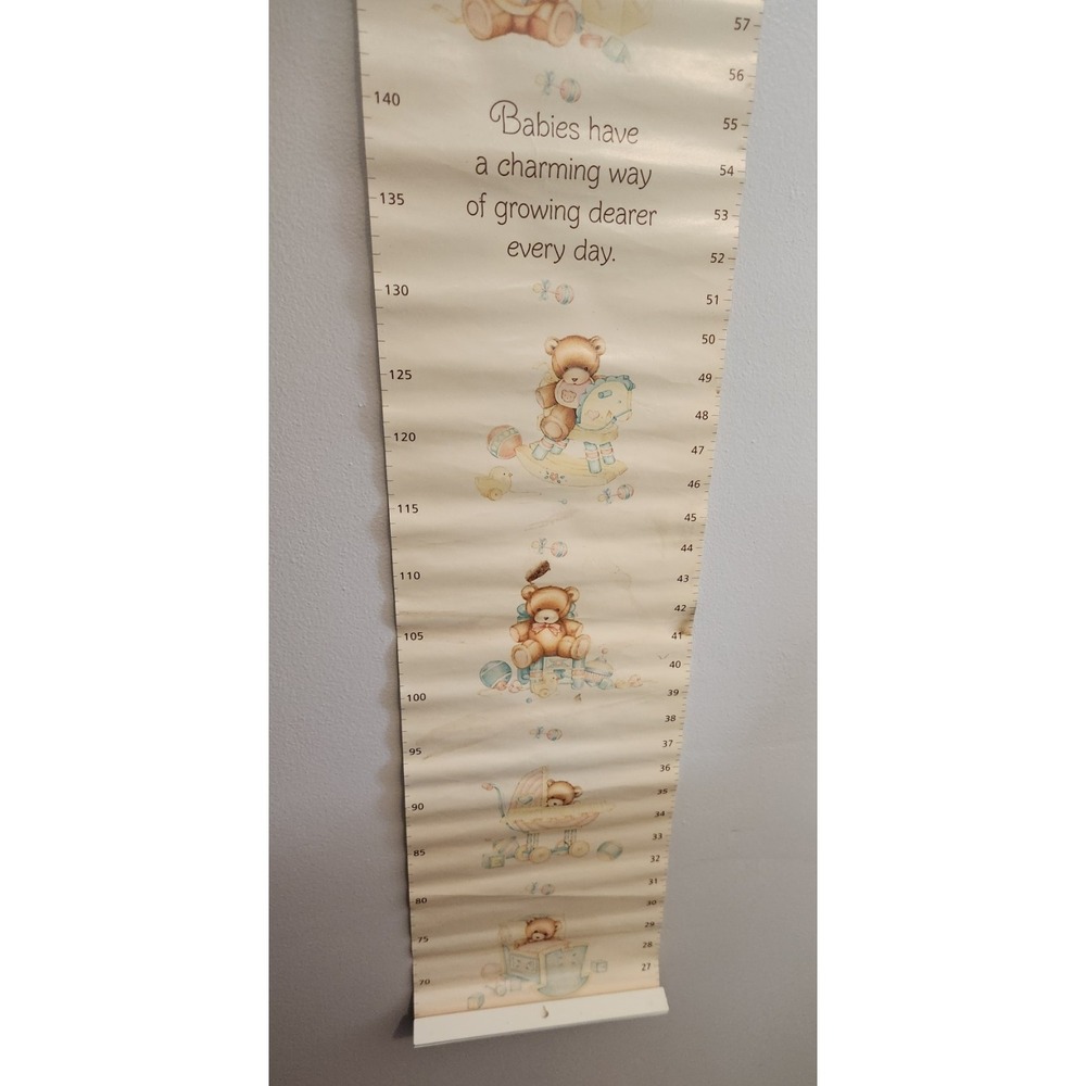 Vintage Hallmark Teddy Bear Growth‎ Chart 1988 Babies Have A Charming Way